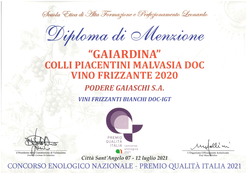 Gaiardina menzione 2020